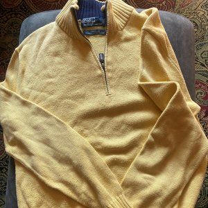 Mens Yellow Polo Sweater